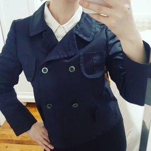 Miu Miu Cropped Navy Jacket